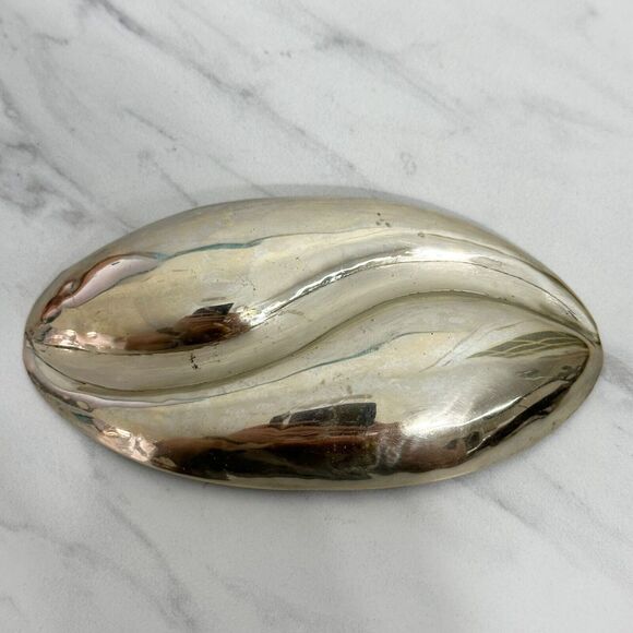 Vintage Large Ying Yang Sculptural Belt Buckle Silver Tone Statement ✨ - Picture 1 of 9